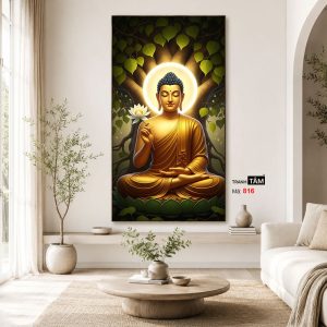 Phật Thích Ca Mâu Ni | Tranh hộp đèn cao cấp | Mã tranh 816 | Tranh TÂM - Ảnh 4
