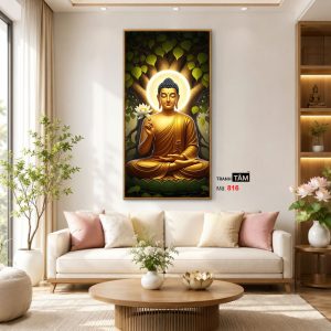 Phật Thích Ca Mâu Ni | Tranh hộp đèn cao cấp | Mã tranh 816 | Tranh TÂM - Ảnh 3