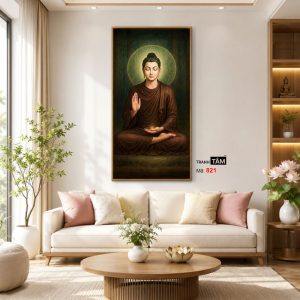 Phật Thích Ca Mâu Ni | Tranh hộp đèn cao cấp | Mã tranh 821 | Tranh TÂM - Ảnh 3