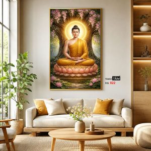 Phật Thích Ca Mâu Ni | Tranh hộp đèn cao cấp | Mã tranh 822 | Tranh TÂM - Ảnh 3