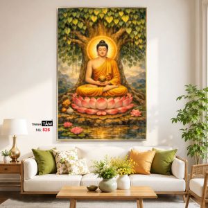 Alternative view of Phật Thích Ca Mâu Ni | Tranh hộp đèn cao cấp | Mã tranh 826 | Tranh TÂM