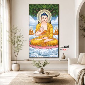 Phật Thích Ca Mâu Ni | Tranh hộp đèn cao cấp | Mã tranh 828 | Tranh TÂM - Ảnh 4