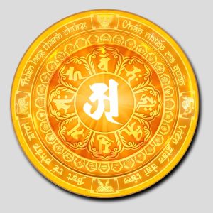 Chữ "Om Mani Padme Hum" | Tranh hộp đèn cao cấp | Mã tranh 83 | [tranhtam.com]