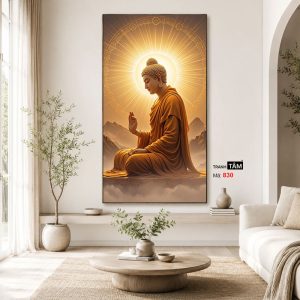 Phật Thích Ca Mâu Ni | Tranh hộp đèn cao cấp | Mã tranh 830 | Tranh TÂM - Ảnh 4