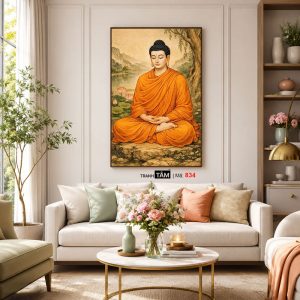 Phật Thích Ca Mâu Ni | Tranh hộp đèn cao cấp | Mã tranh 834 | Tranh TÂM - Ảnh 5