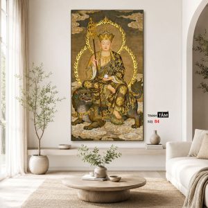 Địa Tạng Vương Bồ Tát | Tranh hộp đèn cao cấp | Mã tranh 84 | Tranh TÂM - Ảnh 4