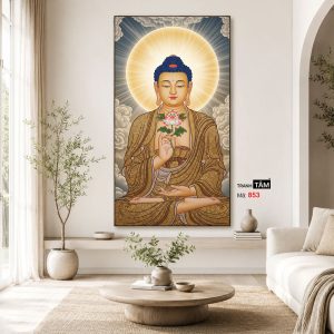 Phật Thích Ca Mâu Ni | Tranh hộp đèn cao cấp | Mã tranh 853 | Tranh TÂM - Ảnh 4
