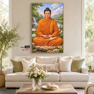 Phật Thích Ca Mâu Ni | Tranh hộp đèn cao cấp | Mã tranh 859 | Tranh TÂM - Ảnh 4