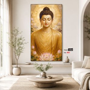 Phật Thích Ca Mâu Ni | Tranh hộp đèn cao cấp | Mã tranh 861 | Tranh TÂM - Ảnh 4