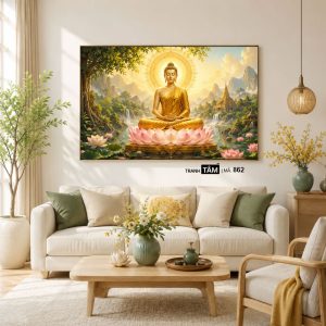 Phật Thích Ca Mâu Ni | Tranh hộp đèn cao cấp | Mã tranh 862 | Tranh TÂM - Ảnh 3