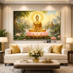 Alternative view of Phật Thích Ca Mâu Ni | Tranh hộp đèn cao cấp | Mã tranh 862 | Tranh TÂM