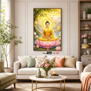 Phật Thích Ca Mâu Ni | Tranh hộp đèn cao cấp | Mã tranh 863 | Tranh TÂM - Ảnh 5