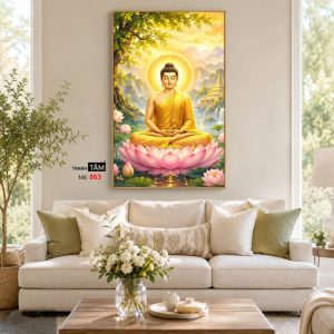 Phật Thích Ca Mâu Ni | Tranh hộp đèn cao cấp | Mã tranh 863 | Tranh TÂM - Ảnh 4