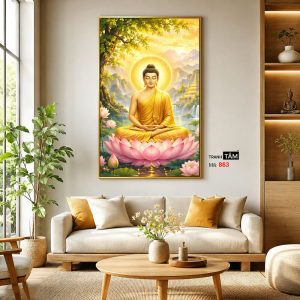 Phật Thích Ca Mâu Ni | Tranh hộp đèn cao cấp | Mã tranh 863 | Tranh TÂM - Ảnh 3