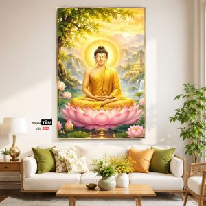 Alternative view of Phật Thích Ca Mâu Ni | Tranh hộp đèn cao cấp | Mã tranh 863 | Tranh TÂM