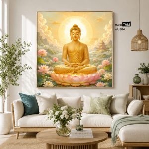 Phật Thích Ca Mâu Ni | Tranh hộp đèn cao cấp | Mã tranh 864 | Tranh TÂM - Ảnh 3
