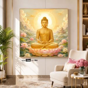 Alternative view of Phật Thích Ca Mâu Ni | Tranh hộp đèn cao cấp | Mã tranh 864 | Tranh TÂM