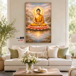 Phật Thích Ca Mâu Ni | Tranh hộp đèn cao cấp | Mã tranh 866 | Tranh TÂM - Ảnh 4