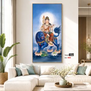Văn Thù Sư Lợi Bồ Tát | Tranh hộp đèn cao cấp | Mã tranh 868 | Tranh TÂM - Ảnh 5