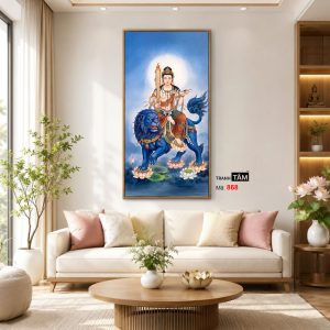 Văn Thù Sư Lợi Bồ Tát | Tranh hộp đèn cao cấp | Mã tranh 868 | Tranh TÂM - Ảnh 4