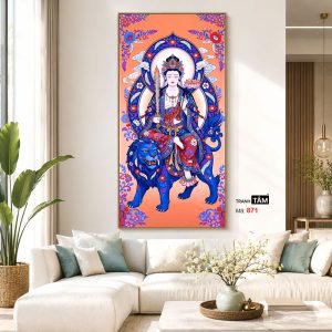 Văn Thù Sư Lợi Bồ Tát | Tranh hộp đèn cao cấp | Mã tranh 871 | Tranh TÂM - Ảnh 5
