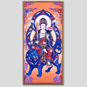 Văn Thù Sư Lợi Bồ Tát | Tranh hộp đèn cao cấp | Mã tranh 871 | Tranh TÂM