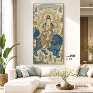 Văn Thù Sư Lợi Bồ Tát | Tranh hộp đèn cao cấp | Mã tranh 872 | Tranh TÂM - Ảnh 5