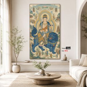 Văn Thù Sư Lợi Bồ Tát | Tranh hộp đèn cao cấp | Mã tranh 872 | Tranh TÂM - Ảnh 4