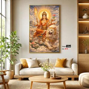Văn Thù Sư Lợi Bồ Tát | Tranh hộp đèn cao cấp | Mã tranh 874 | Tranh TÂM - Ảnh 3