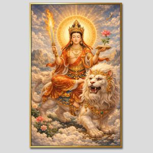 Văn Thù Sư Lợi Bồ Tát | Tranh hộp đèn cao cấp | Mã tranh 874 | Tranh TÂM
