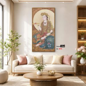 Văn Thù Sư Lợi Bồ Tát | Tranh hộp đèn cao cấp | Mã tranh 875 | Tranh TÂM - Ảnh 3