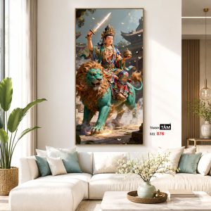 Văn Thù Sư Lợi Bồ Tát | Tranh hộp đèn cao cấp | Mã tranh 876 | Tranh TÂM - Ảnh 5
