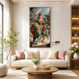 Văn Thù Sư Lợi Bồ Tát | Tranh hộp đèn cao cấp | Mã tranh 876 | Tranh TÂM - Ảnh 3
