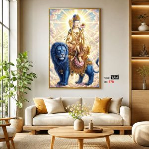 Văn Thù Sư Lợi Bồ Tát | Tranh hộp đèn cao cấp | Mã tranh 878 | Tranh TÂM - Ảnh 3
