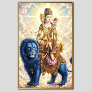 Văn Thù Sư Lợi Bồ Tát | Tranh hộp đèn cao cấp | Mã tranh 878 | Tranh TÂM