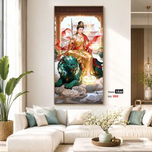 Văn Thù Sư Lợi Bồ Tát | Tranh hộp đèn cao cấp | Mã tranh 880 | Tranh TÂM - Ảnh 5