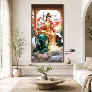 Văn Thù Sư Lợi Bồ Tát | Tranh hộp đèn cao cấp | Mã tranh 880 | Tranh TÂM - Ảnh 4