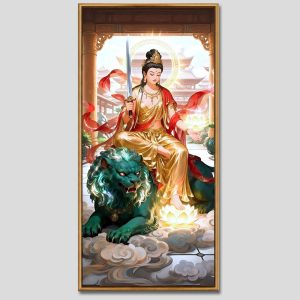 Văn Thù Sư Lợi Bồ Tát | Tranh hộp đèn cao cấp | Mã tranh 880 | Tranh TÂM