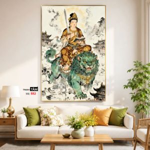 Văn Thù Sư Lợi Bồ Tát | Tranh hộp đèn cao cấp | Mã tranh 882 | Tranh TÂM - Ảnh 3