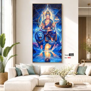 Văn Thù Sư Lợi Bồ Tát | Tranh hộp đèn cao cấp | Mã tranh 885 | Tranh TÂM - Ảnh 5
