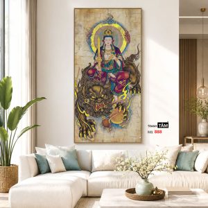 Văn Thù Sư Lợi Bồ Tát | Tranh hộp đèn cao cấp | Mã tranh 888 | Tranh TÂM - Ảnh 5