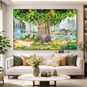 Cây bồ đề | Tranh hộp đèn cao cấp | Mã tranh 89 | [tranhtam.com] - Ảnh 5