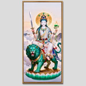 Văn Thù Sư Lợi Bồ Tát | Tranh hộp đèn cao cấp | Mã tranh 891 | Tranh TÂM