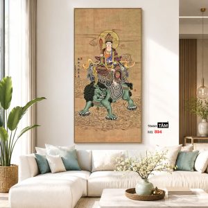 Văn Thù Sư Lợi Bồ Tát | Tranh hộp đèn cao cấp | Mã tranh 894 | Tranh TÂM - Ảnh 5