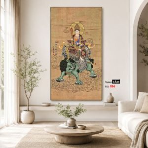 Văn Thù Sư Lợi Bồ Tát | Tranh hộp đèn cao cấp | Mã tranh 894 | Tranh TÂM - Ảnh 4