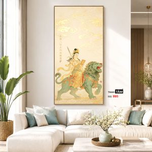 Văn Thù Sư Lợi Bồ Tát | Tranh hộp đèn cao cấp | Mã tranh 895 | Tranh TÂM - Ảnh 5