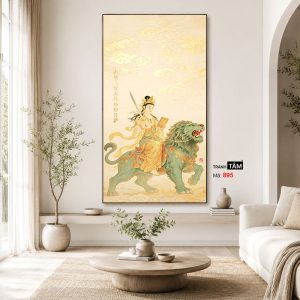 Văn Thù Sư Lợi Bồ Tát | Tranh hộp đèn cao cấp | Mã tranh 895 | Tranh TÂM - Ảnh 4