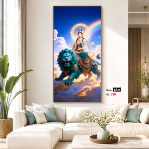 Văn Thù Sư Lợi Bồ Tát | Tranh hộp đèn cao cấp | Mã tranh 896 | Tranh TÂM - Ảnh 5