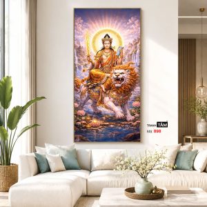 Văn Thù Sư Lợi Bồ Tát | Tranh hộp đèn cao cấp | Mã tranh 898 | Tranh TÂM (Sao chép) - Ảnh 5