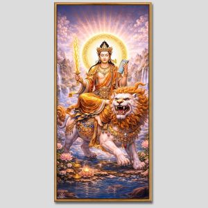 Văn Thù Sư Lợi Bồ Tát | Tranh hộp đèn cao cấp | Mã tranh 898 | Tranh TÂM (Sao chép)